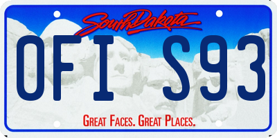 SD license plate 0FIS93