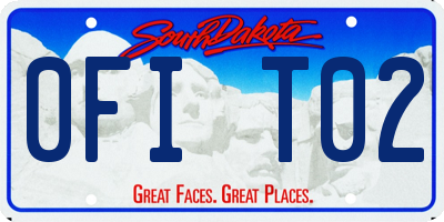 SD license plate 0FIT02