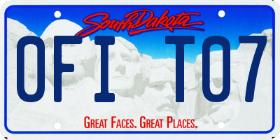 SD license plate 0FIT07