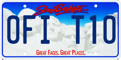 SD license plate 0FIT10
