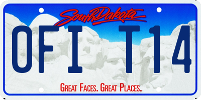 SD license plate 0FIT14