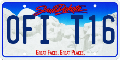 SD license plate 0FIT16