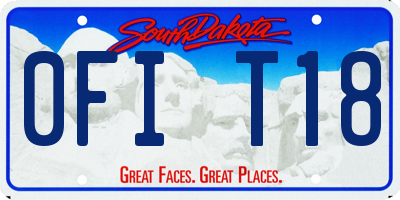 SD license plate 0FIT18