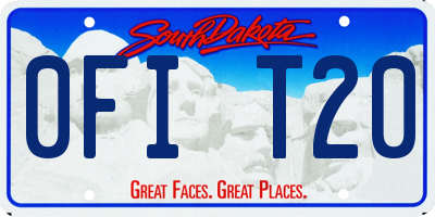 SD license plate 0FIT20