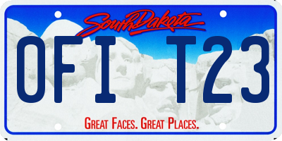 SD license plate 0FIT23