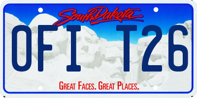 SD license plate 0FIT26
