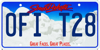 SD license plate 0FIT28