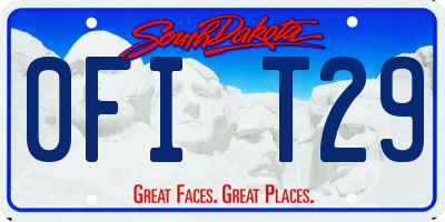 SD license plate 0FIT29