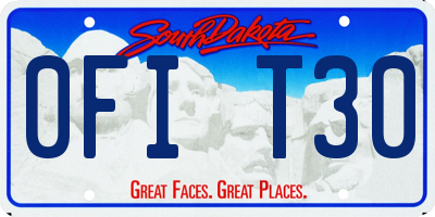 SD license plate 0FIT30