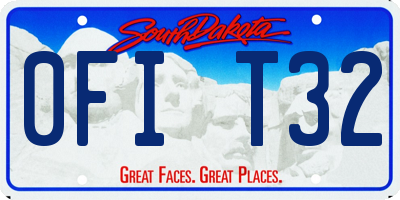 SD license plate 0FIT32