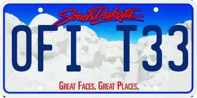SD license plate 0FIT33
