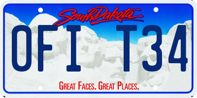 SD license plate 0FIT34