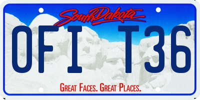 SD license plate 0FIT36