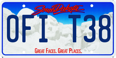 SD license plate 0FIT38