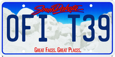 SD license plate 0FIT39
