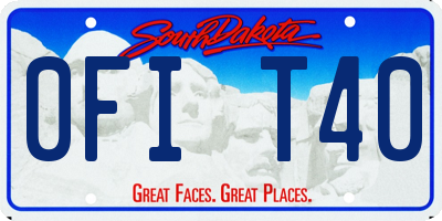 SD license plate 0FIT40