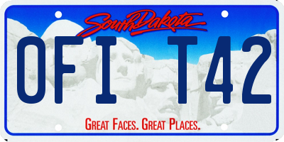 SD license plate 0FIT42