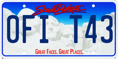 SD license plate 0FIT43