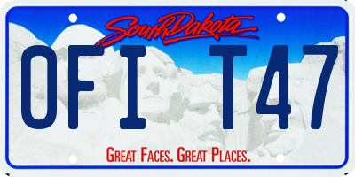 SD license plate 0FIT47