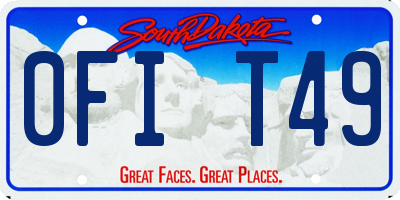 SD license plate 0FIT49
