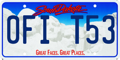 SD license plate 0FIT53