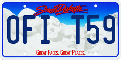 SD license plate 0FIT59
