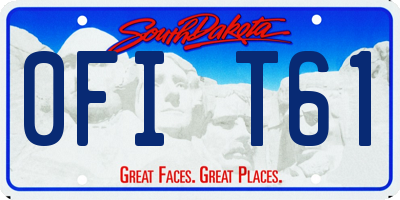 SD license plate 0FIT61