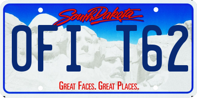 SD license plate 0FIT62