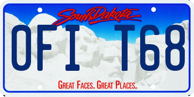 SD license plate 0FIT68