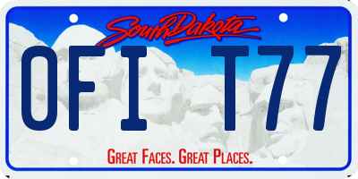 SD license plate 0FIT77