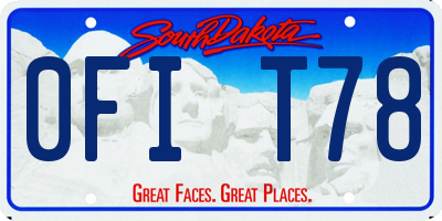 SD license plate 0FIT78