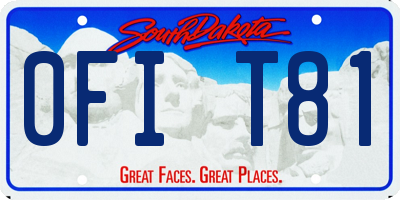 SD license plate 0FIT81