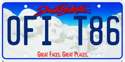 SD license plate 0FIT86