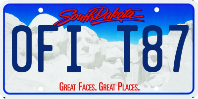 SD license plate 0FIT87