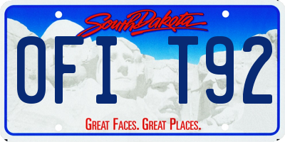 SD license plate 0FIT92
