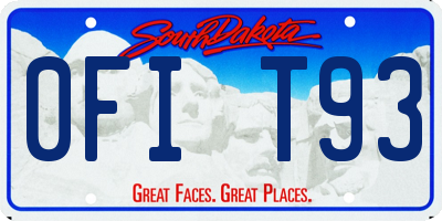 SD license plate 0FIT93
