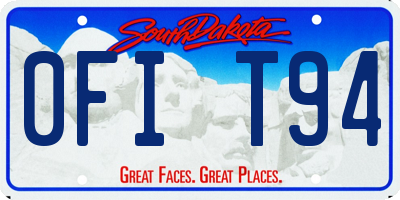 SD license plate 0FIT94