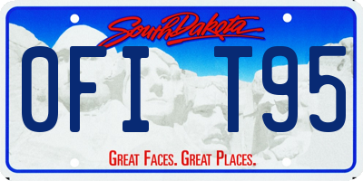 SD license plate 0FIT95