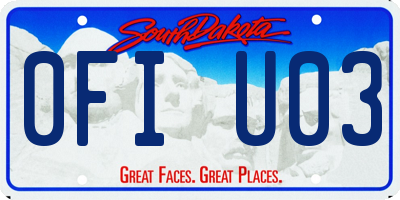 SD license plate 0FIU03