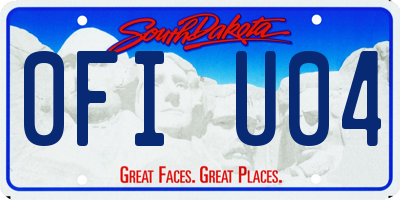 SD license plate 0FIU04