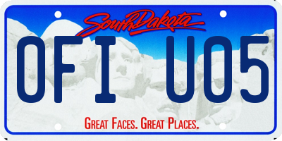SD license plate 0FIU05