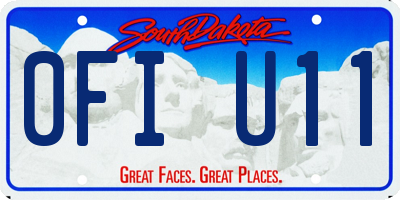 SD license plate 0FIU11