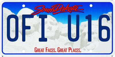 SD license plate 0FIU16