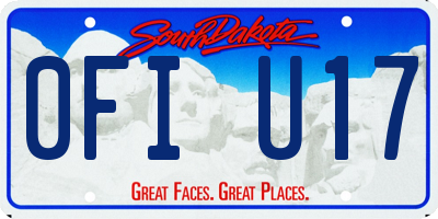 SD license plate 0FIU17