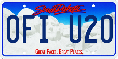 SD license plate 0FIU20