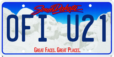 SD license plate 0FIU21