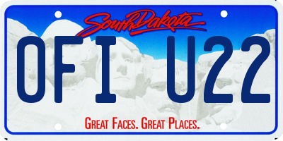 SD license plate 0FIU22
