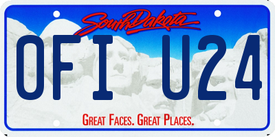 SD license plate 0FIU24