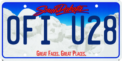 SD license plate 0FIU28