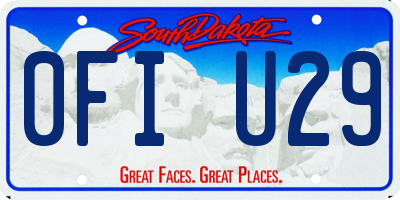 SD license plate 0FIU29